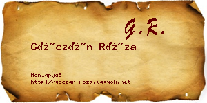 Góczán Róza névjegykártya